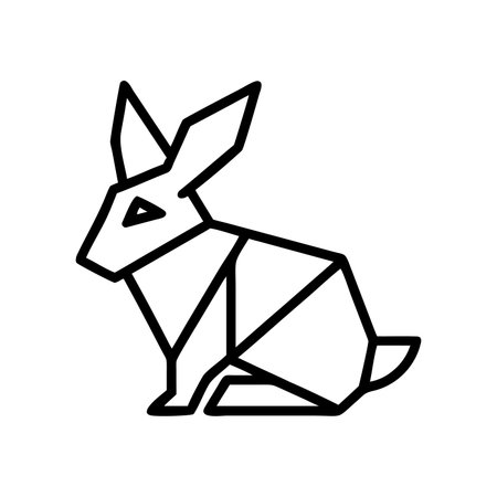 Rabbit icon, concept illustration, outline symbol, vector sign, linear symbol.のイラスト素材