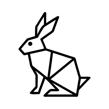 Rabbit icon vector. A thin line sign. Isolated contour symbol illustrationのイラスト素材