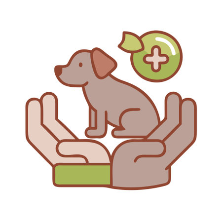 hand with dog and medical symbol isolated icon design, vector illustration  graphicのイラスト素材