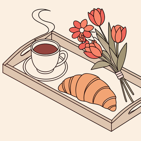 Breakfast concept with coffee design, vector illustration 10 eps graphic.のイラスト素材