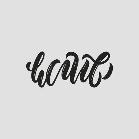 Hand drawn lettering phrase. Ink illustration. Modern brush calligraphy. Isolated on grey background.のイラスト素材