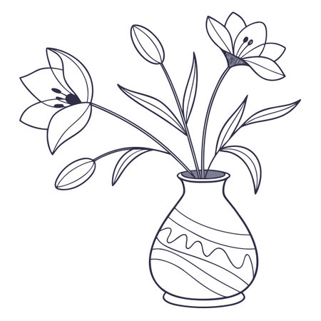 Flowers in vase icon vector illustration graphic design vector illustration graphic designのイラスト素材