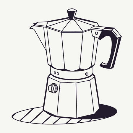 Coffee maker isolated on a white background. Vector illustration.のイラスト素材