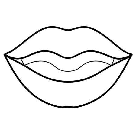 female lips pop art style isolated icon vector illustration design vector illustration designのイラスト素材