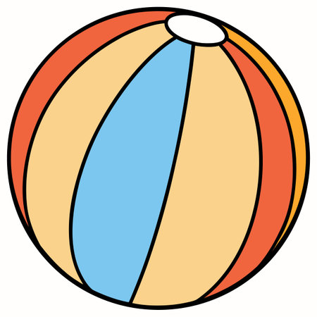 Beach ball icon. Vector illustration of a beach ball icon.のイラスト素材