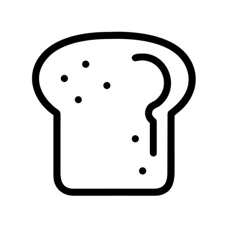Toast bread vector illustration, filled design icon editable outline.