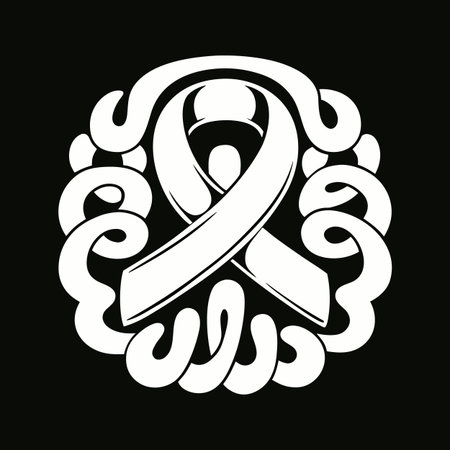 A professional ribbon icon representing academic excellence, graduation achievement, and school knowledge.のイラスト素材