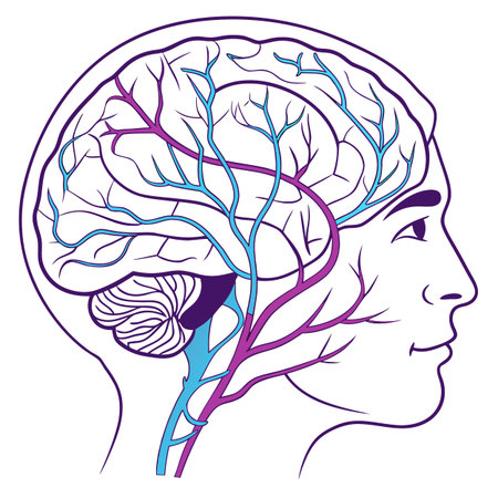Human head with brain and tree. Vector illustration for your design.のイラスト素材