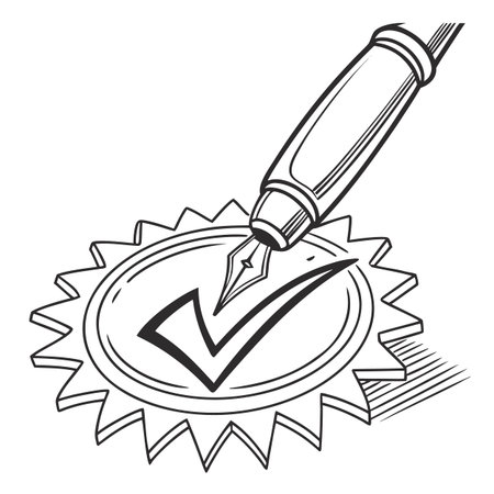 A simple, clear checkmark icon in vector format, signifying approval, validation, or successful completion of a task.のイラスト素材