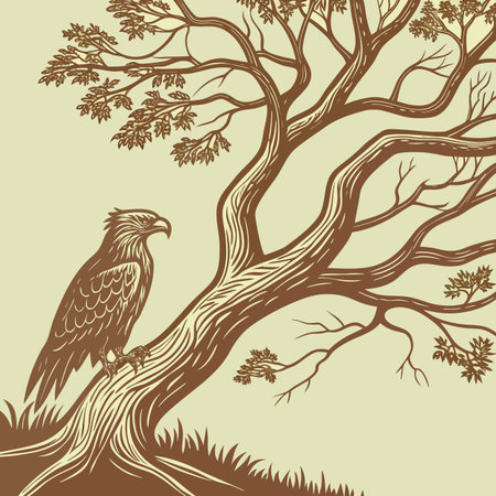 A close-up, high-resolution view of a natural wood grain texture, revealing intricate patterns and details for design use.のイラスト素材