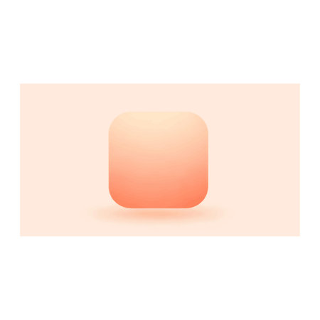 A minimalist abstract illustration of a rounded square with a soft peach-colored gradient, ideal for modern UI designs or backgrounds.のイラスト素材