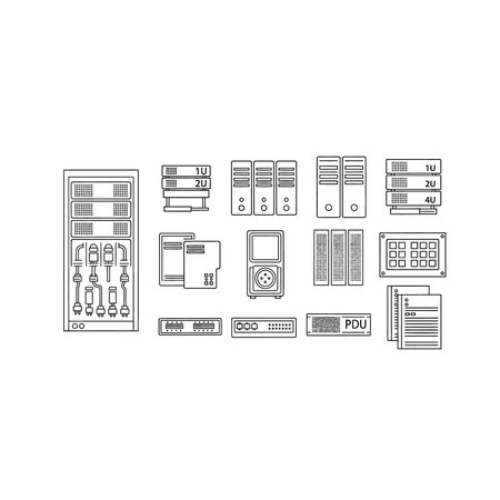 a black and white image containing various architectural blueprints and floor plans, likely for a...