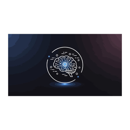A digital illustration featuring a glowing brain made of circuits and data streams, set against a...