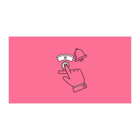 A graphic illustration of a human hand's finger tapping on a bell icon, signaling a notification...