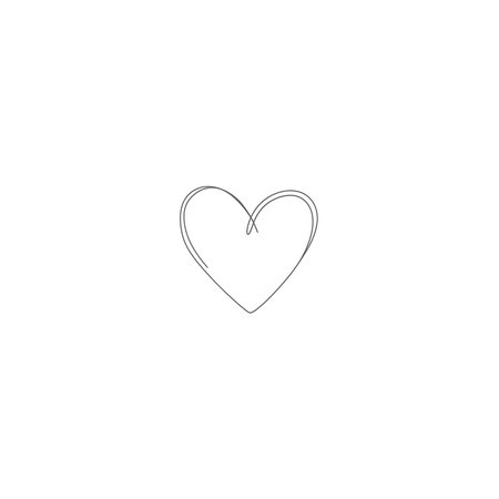 A sketchy, hand-drawn black heart symbol isolated on a white background. This organic illustration represents love, affection, raw emotion, romance, and handmade Valentine greetings, A sketchy, hand-dのイラスト素材