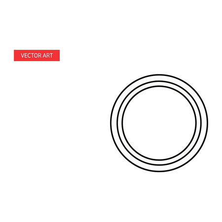 Vector line icon of circle on white background. Vector illustration, EPS 10のイラスト素材