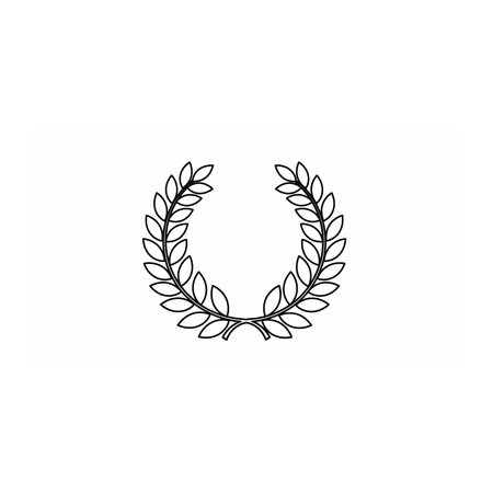 Laurel wreath icon isolated on white background. Vector illustration.