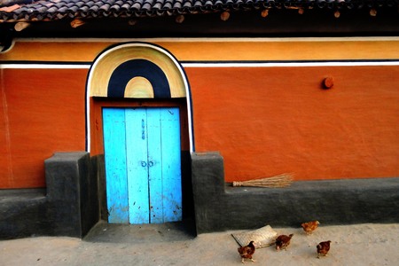 INDIAN village HOUSEの写真素材