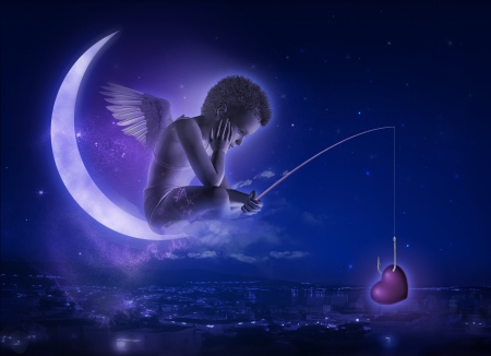 Angel  3D - Photo compilation and computer drawing elementsの写真素材