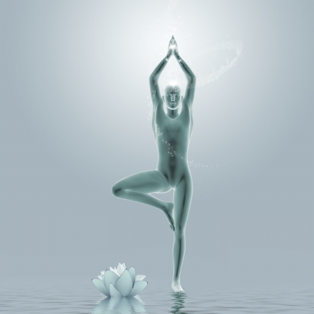 Yoga Meditation - Digital graphic compilation  Computer drawing elements の写真素材
