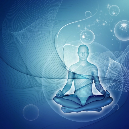 Yoga Ðeditation - Digital graphic compilation  Computer drawing elements の写真素材