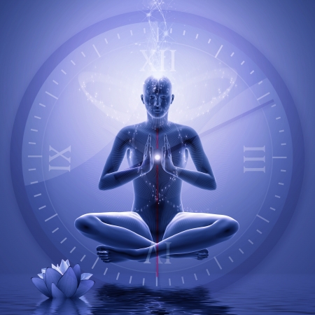  No Time -  Power Yoga Ðeditation - Digital graphic compilation  Computer drawing elements の写真素材