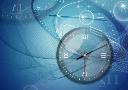 Time a clock - Digital graphic compilation  Computer drawing elements の写真素材