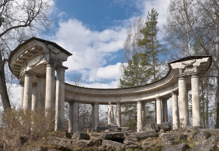 Apollo pavilion in early spring parkの写真素材