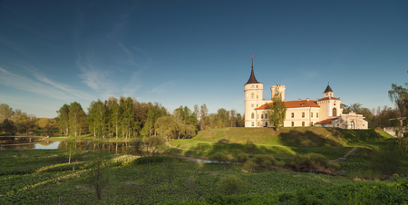 Mariental Castle and park with river in early spring dayのeditorial素材