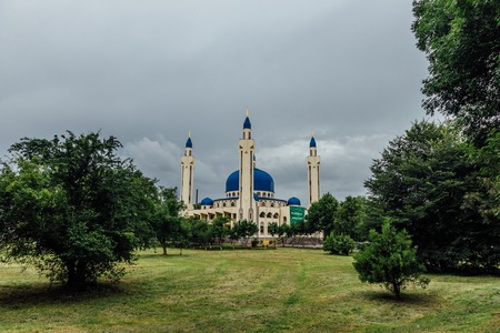The mosque in the town of Maikop, Republic of Adygea in Russiaの写真素材