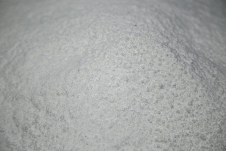 White powder thermoplastic polymer close upの写真素材