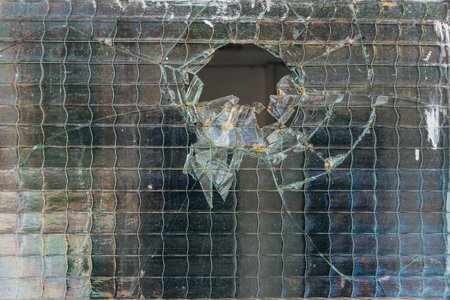 Frosted glass with wire reinforcement