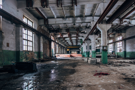 Abandoned industrial building interiorの写真素材