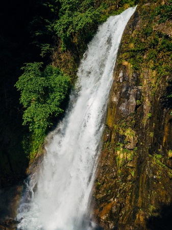 Beautiful and powerful waterfall Jirhwa in Abkhazia.の写真素材