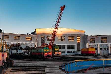 Old locomotive depot with the turning circle.