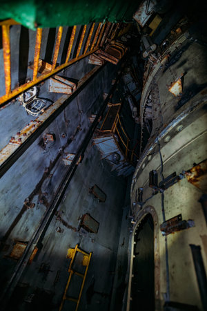 Abandoned unified missile underground command post mine type.の写真素材