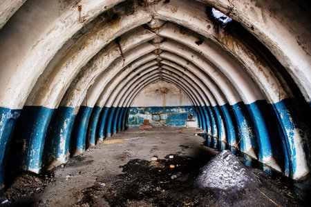 Abandoned underground depot in Soviet military base.