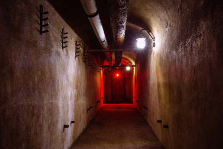 Old abandoned dirty Soviet bunker, echo of Cold War.の写真素材