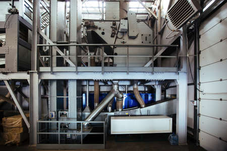 industrial grain drying machine. Pipeline and separator.の写真素材