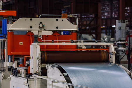 working sheet forming machine. Profiling rolls, close up.の写真素材