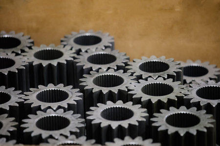 Steel gears - parts of the mechanism.