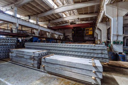 Reinforced concrete slabs production lineの写真素材
