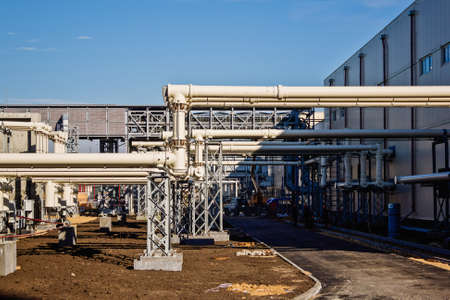Construction site of the factory or power plantの写真素材