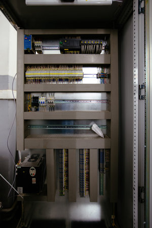Electrical switchgear cabinet in the switchgear room.