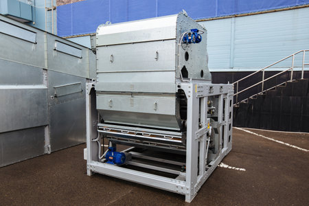 Modern grain cleaning and separation equipment.の写真素材