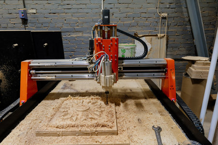 Woodworking automated CNC drilling machine.