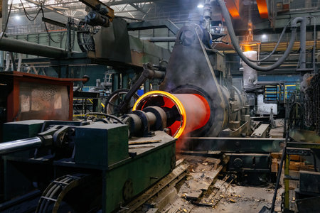 Iron pipe centrifugal casting process at the foundry