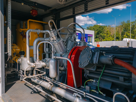 Modern LPG gas station equipmentの写真素材