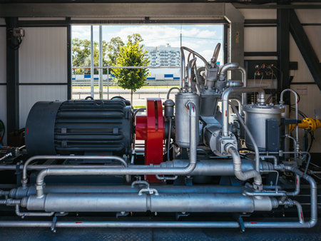 Modern LPG gas station equipmentの写真素材