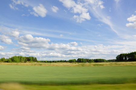 Beautifiull view on a field on a summer dayの写真素材